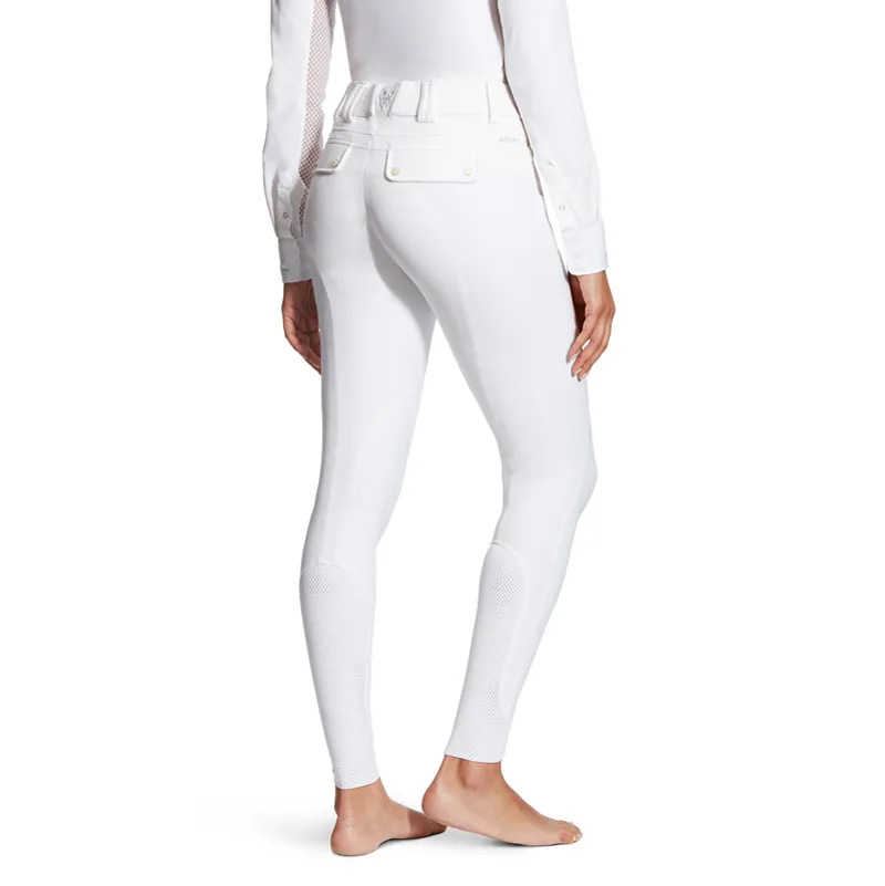 Ariat Women's Tri Factor Grip Knee Patch Breech White 4 Ariat Women's Tri Factor Grip Knee Patch Breech White - Image 2