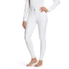 Ariat Women's Tri Factor Grip Knee Patch Breech White -Equestrian Related 10021781 front