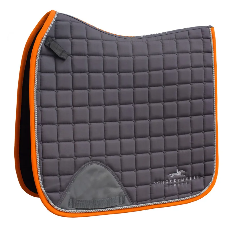 Schockemohle Power Pad With SPORTS Logo Dressage Saddle Pad Graphite 3 Schockemohle Power Pad With SPORTS Logo Dressage Saddle Pad Graphite