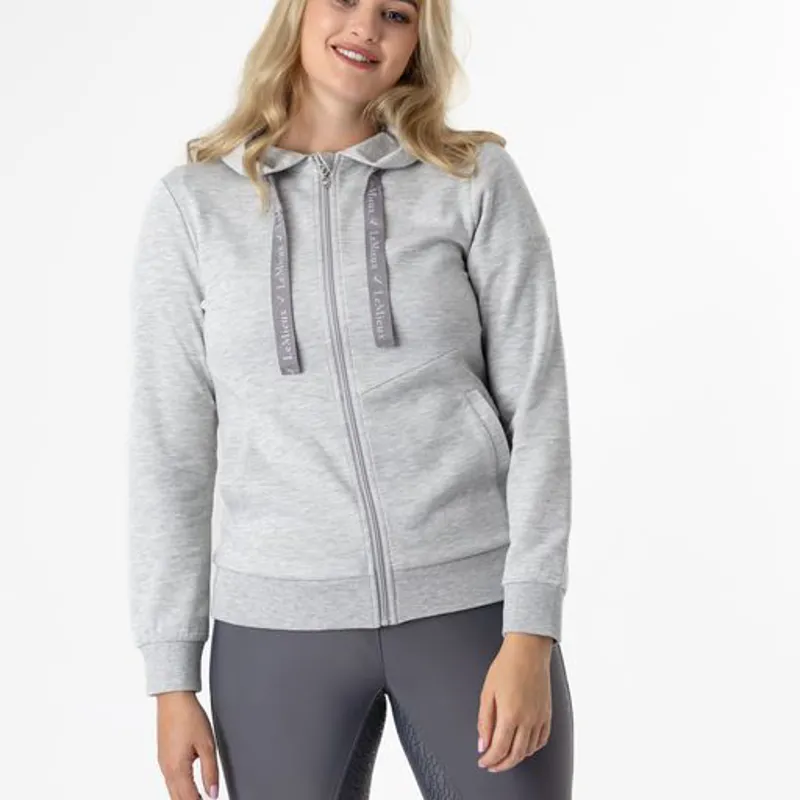 LeMieux Leonie Zip Through Hoodie Grey Marl 8 LeMieux Leonie Zip Through Hoodie Grey Marl - Image 6