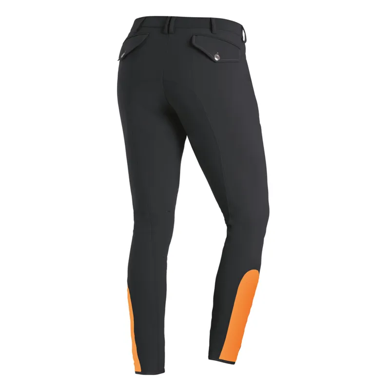 Schockemohle Phoenix Men's Knee Grip Breeches Grey-Orange 4 Schockemohle Phoenix Men's Knee Grip Breeches Grey-Orange - Image 2