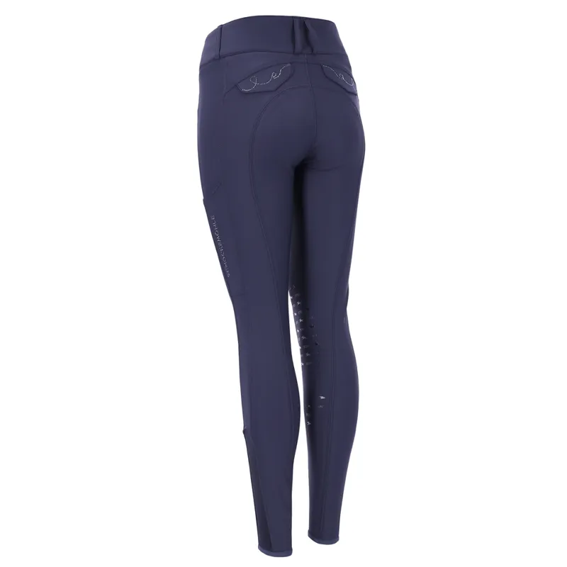 Schockemohle Darleen Knee Grip Breeches Dark Blue 4 Schockemohle Darleen Knee Grip Breeches Dark Blue - Image 2