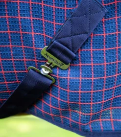 Premier Equine 3D Waffle Cooler Rug Navy -Equestrian Related 3D Waffle Cooler Navy Check 4