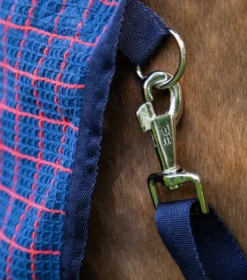 Premier Equine 3D Waffle Cooler Rug Navy -Equestrian Related 3D Waffle Cooler Navy Check 6