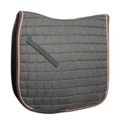 Schockemohle Dynamite Dressage Saddle Pad Grey Melange-Orange