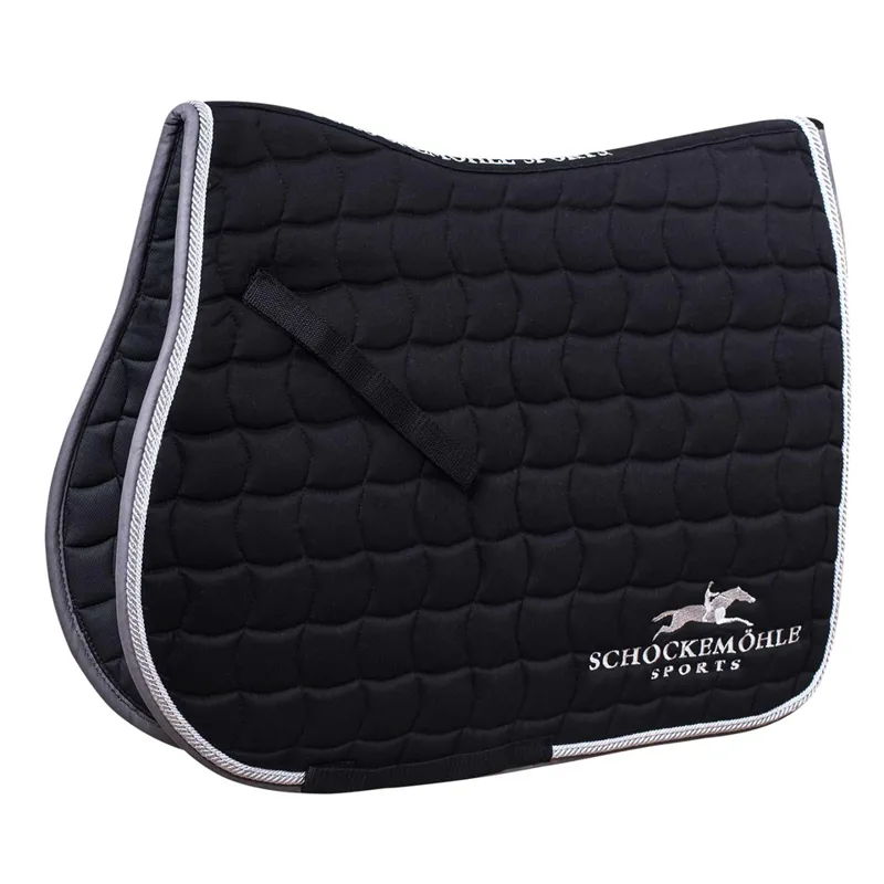 Schockemohle Dynamite Jumping With Logo Saddle Pad Black-Silver 3 Schockemohle Dynamite Jumping With Logo Saddle Pad Black-Silver