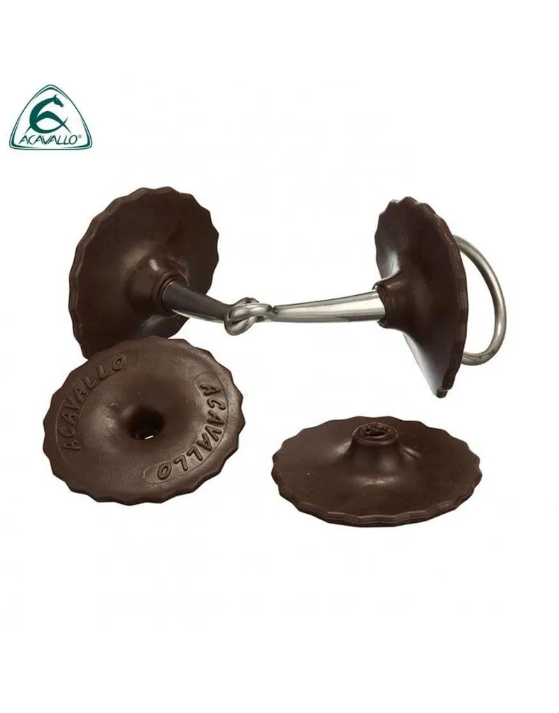 Acavallo Gel Bit Guards Brown 3 Acavallo Gel Bit Guards Brown