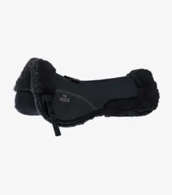 Premier Equine Airtechnology Shockproof Wool Half Pad - Black/Black Wool