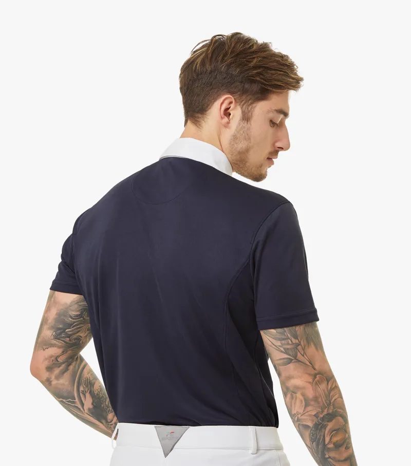 Premier Equine Antonio Men's Short Sleeve Show Shirt Navy 4 Premier Equine Antonio Men's Short Sleeve Show Shirt Navy - Image 2