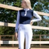 Premier Equine Aresso Ladies Full Seat Gel Riding Tights White