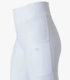 Premier Equine Aresso Ladies Full Seat Gel Riding Tights White -Equestrian Related Aresso Ladies Full Seat Gel Riding Tights 5