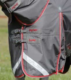 Premier Equine Buster 50g Turnout Rug With Snug-Fit Neck Cover Grey 10 Premier Equine Buster 50g Turnout Rug With Snug-Fit Neck Cover Grey -Equestrian Related Buster 50 Turnout Rug Grey 3