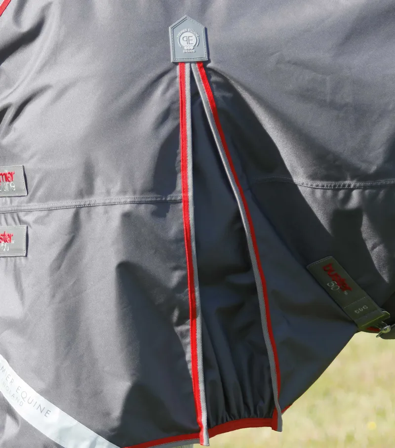 Premier Equine Buster 50g Turnout Rug With Snug-Fit Neck Cover Grey 6 Premier Equine Buster 50g Turnout Rug With Snug-Fit Neck Cover Grey - Image 4