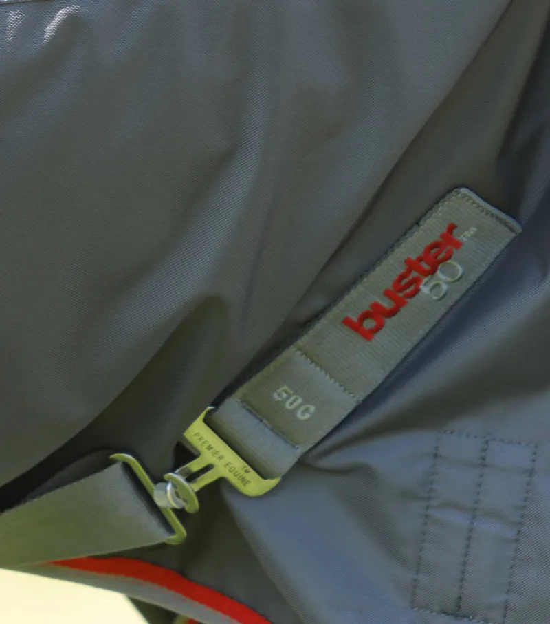 Premier Equine Buster 50g Turnout Rug With Snug-Fit Neck Cover Grey 7 Premier Equine Buster 50g Turnout Rug With Snug-Fit Neck Cover Grey - Image 5