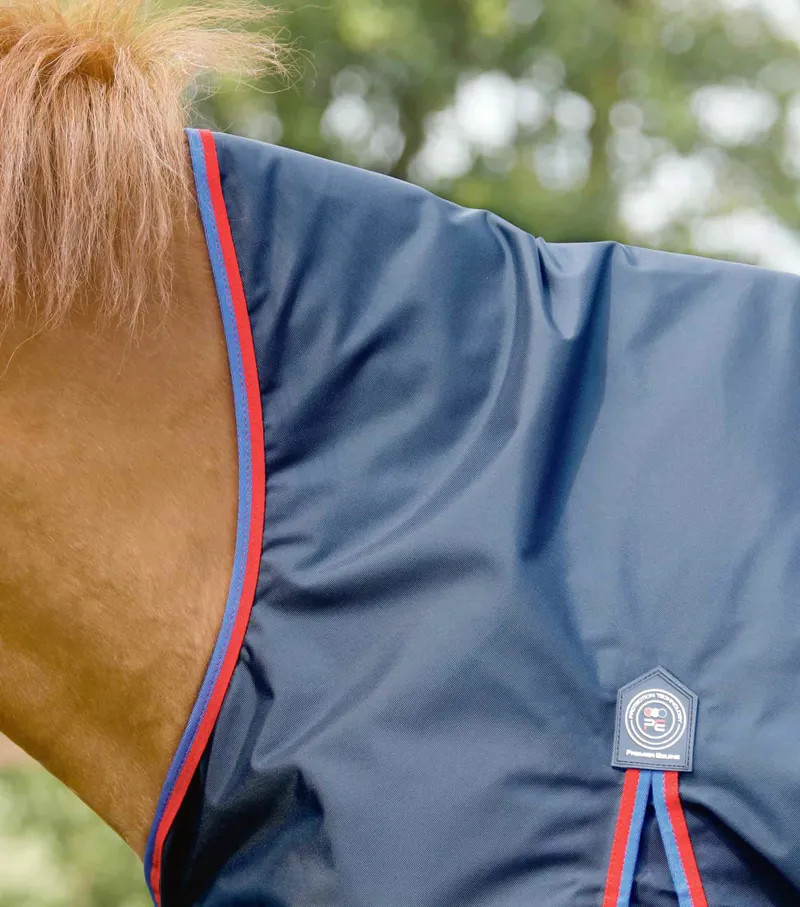 Premier Equine Buster Hardy 0g Half Neck Turnout Rug Navy 4 Premier Equine Buster Hardy 0g Half Neck Turnout Rug Navy - Image 2