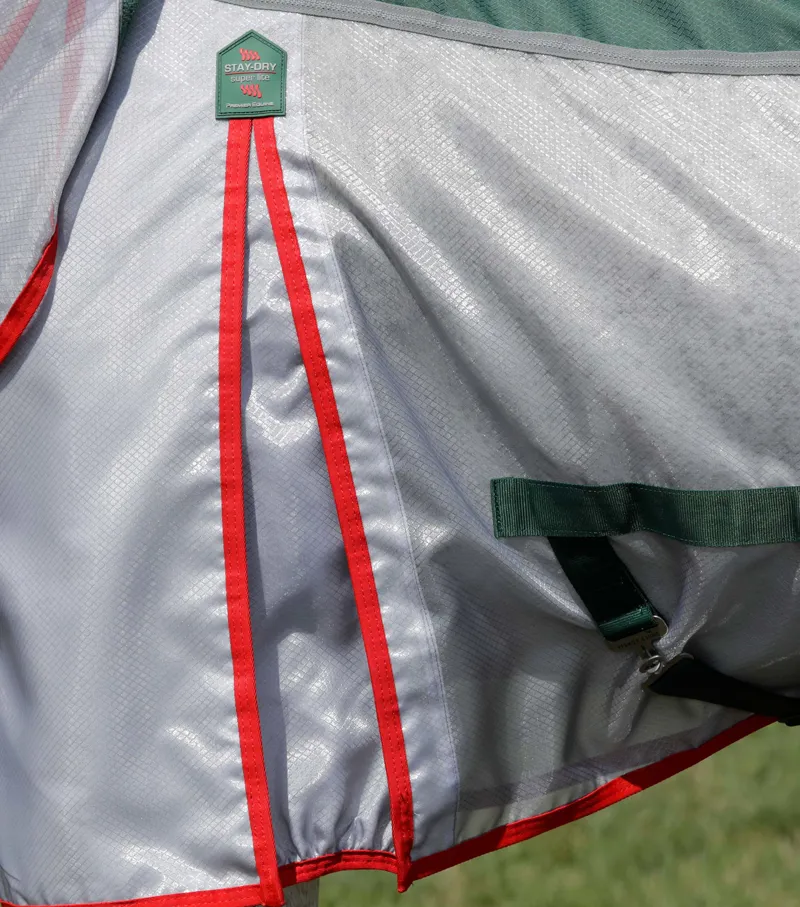 Premier Equine Buster Stay-Dry Super Lite Fly Rug With Surcingles Green 6 Premier Equine Buster Stay-Dry Super Lite Fly Rug With Surcingles Green - Image 4