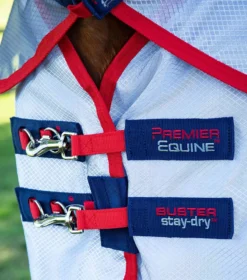 Premier Equine Buster Stay-Dry Super Lite Fly Rug With Surcingles Navy -Equestrian Related Buster Stay Dry Super Lite Fly Rug Navy 3