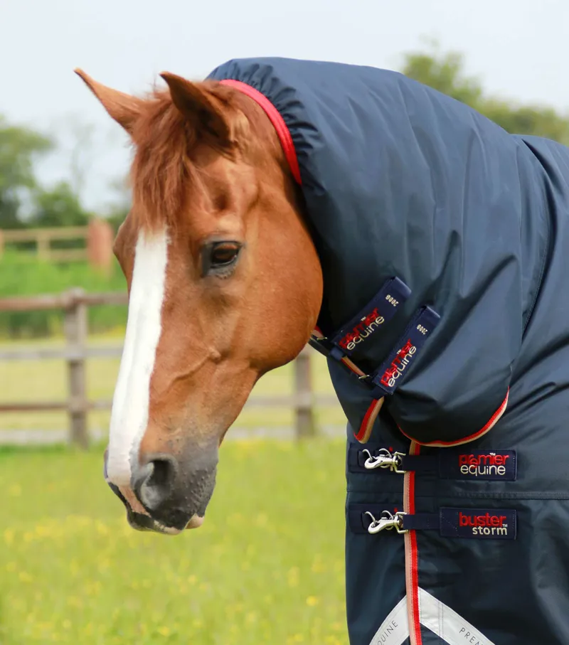Premier Equine Buster Storm 200g Combo Turnout Rug With Snug-Fit Neck Navy 4 Premier Equine Buster Storm 200g Combo Turnout Rug With Snug-Fit Neck Navy - Image 2