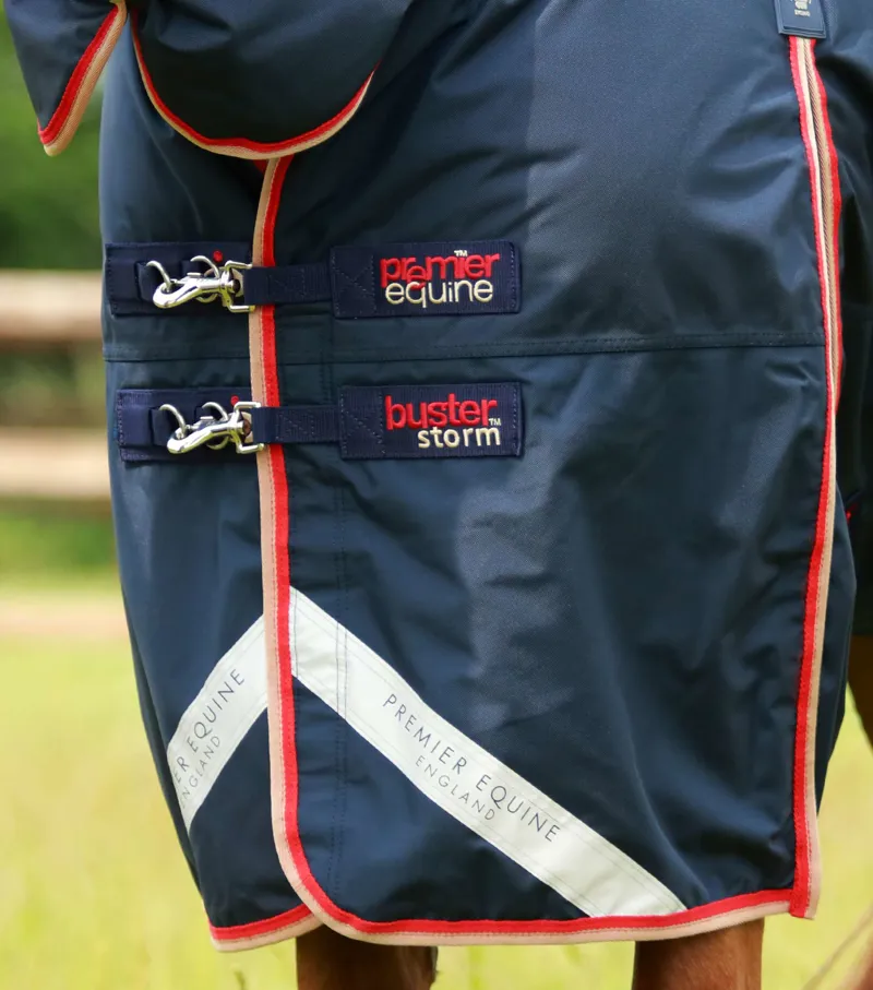 Premier Equine Buster Storm 200g Combo Turnout Rug With Snug-Fit Neck Navy 5 Premier Equine Buster Storm 200g Combo Turnout Rug With Snug-Fit Neck Navy - Image 3