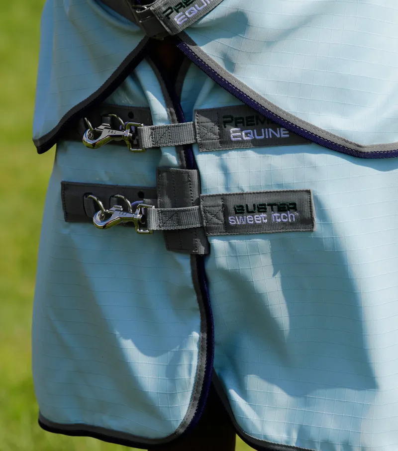 Premier Equine Buster Sweet Itch Fly Rug With Surcingles Blue 5 Premier Equine Buster Sweet Itch Fly Rug With Surcingles Blue - Image 3