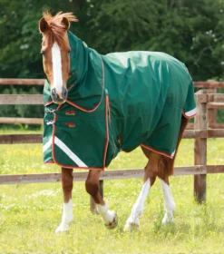 Premier Equine Buster Zero Turnout Rug With Classic Neck Cover Green