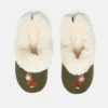 Joules Women's Slippet Luxe Mule Slipper - Heritage Green -Equestrian Related C48395s