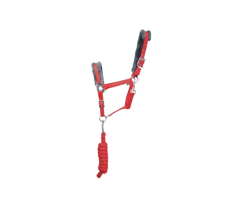 Hy Sport Active Head Collar And Lead Rope In Rosette Red 3 Hy Sport Active Head Collar And Lead Rope In Rosette Red
