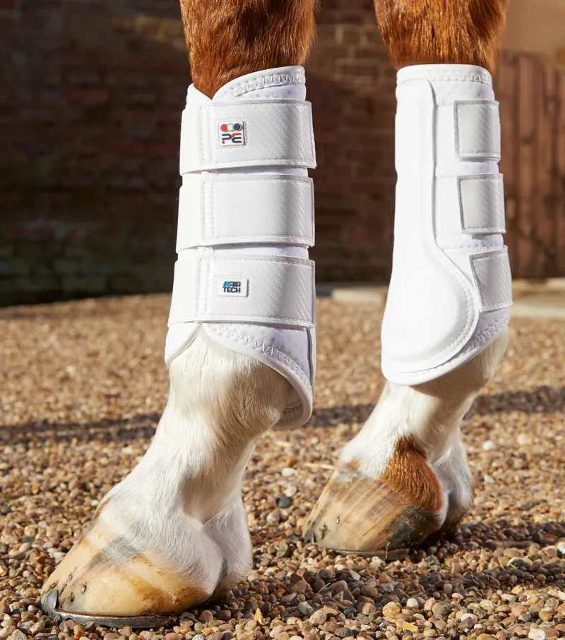 Premier Equine Carbon Air-Tech Single Locking Brushing Boots White 3 Premier Equine Carbon Air-Tech Single Locking Brushing Boots White