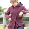 Premier Equine Cascata Ladies Waterproof Jacket Wine -Equestrian Related Cascata Ladies Jacket Wine Web 2