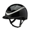 Charles Owen Halo Hat Black Gloss / Platinum -Equestrian Related Charles Owen Halo Riding Hat Black Gloss Platinum 2