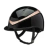 Charles Owen Halo Hat Black Gloss / Rose Gold -Equestrian Related Charles Owen Halo Riding Hat Black Gloss Rose Gold 1