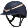 Charles Owen Halo Hat Navy Matt / Rose Gold -Equestrian Related Charles Owen Halo Riding Hat Navy Matt Rose Gold 1