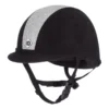 Charles Owen YR8 Sparkly Centre Children's Velvet Riding Hat Black / Silver -Equestrian Related Charles Owen YR8 Sparkly Centre Childrens Velvet Riding Hat 1