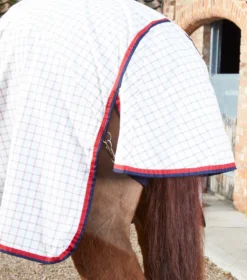 Premier Equine Combo Cotton Sheet Red Check -Equestrian Related Combo Cotton Stable Sheet Red Check 5