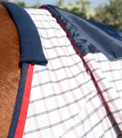 Premier Equine Combo Cotton Sheet Red Check -Equestrian Related Combo Cotton Stable Sheet Red Check 6