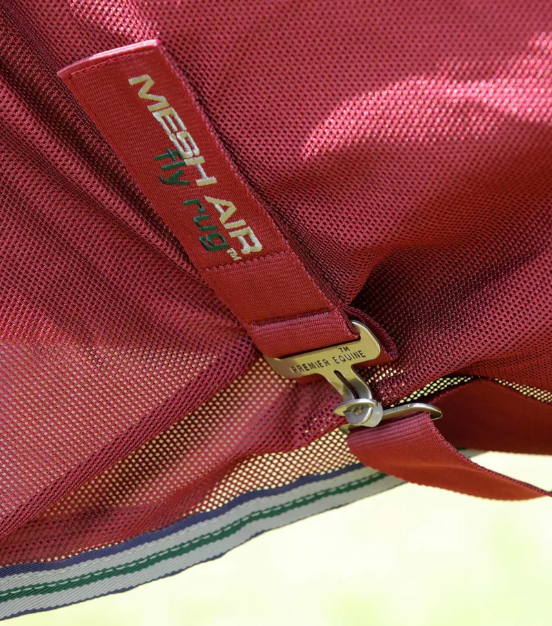 Premier Equine Combo Mesh Air Fly Rug With Surcingles Wine 7 Premier Equine Combo Mesh Air Fly Rug With Surcingles Wine - Image 5