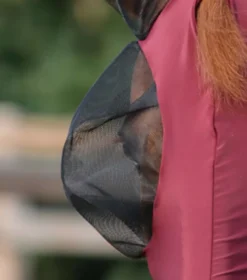 Premier Equine Comfort Tech Xtra Lycra Fly Mask Wine -Equestrian Related Comfort Tech Lycra Fly Mask Wine 4 2