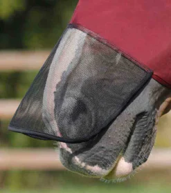 Premier Equine Comfort Tech Xtra Lycra Fly Mask Wine -Equestrian Related Comfort Tech Lycra Fly Mask Wine 6 2