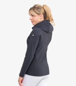 Premier Equine Destino Ladies Technical Hooded Riding Jacket Grey -Equestrian Related Destino hoodie grey 4