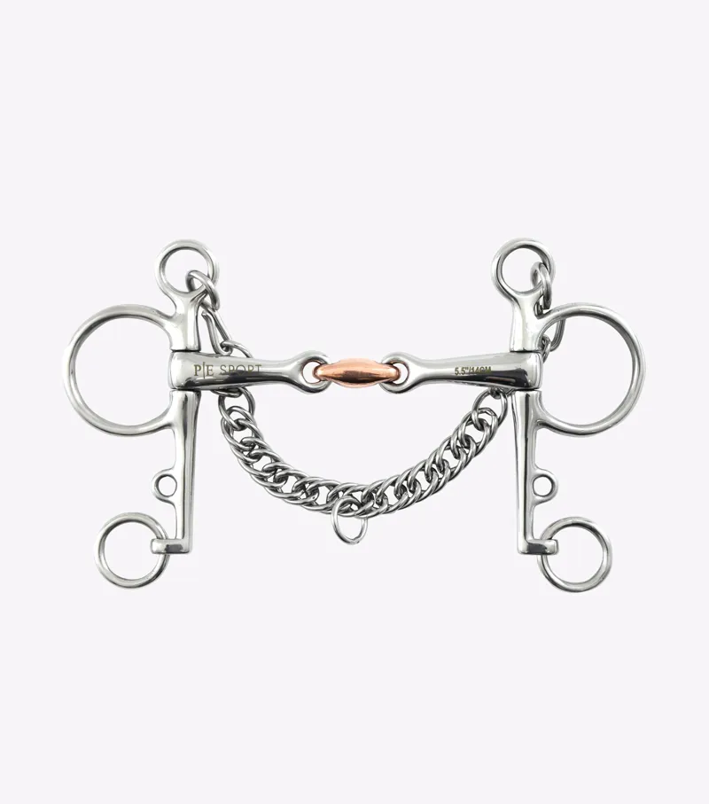 Premier Equine Double Jointed Pelham With Copper Lozenge Bit 3 Premier Equine Double Jointed Pelham With Copper Lozenge Bit