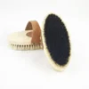 Borstiq Body Brush W/Leather Strap In Natural -Equestrian Related EQUINE Borstiq U BodyBrushwLeatherStrap Natural