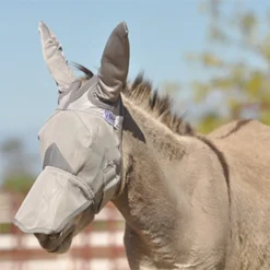 Cashel Donkey Long Fly Mask W/Ears In Grey