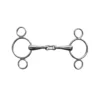 JHL Pro Steel Continental 3-Ring French-Link Bit In Silver -Equestrian Related EQUINE JHL U ProSteelContinental3RingFrenchLinkBit Silver