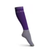 KM Elite Socks In Purple/Silver -Equestrian Related EQUINE KMElite U Socks PurpleSilver