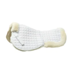 Mark Todd Deluxe Fleece Lined Full Half Pad In White/Natural