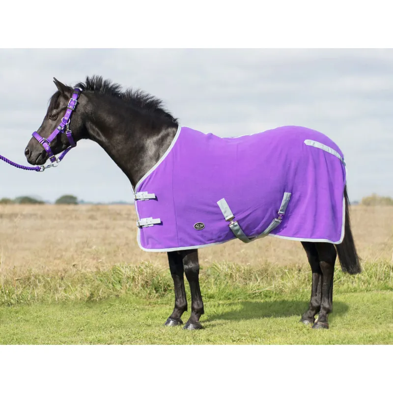 Mark Todd Fleece Pony Rug In Purple/Grey 3 Mark Todd Fleece Pony Rug In Purple/Grey