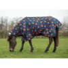 Mark Todd Mediumweight Pony Turnout Rug In Navy/Orange Stars -Equestrian Related EQUINE MarkTodd U MediumweightPonyTurnoutRug NavyOrangeStar