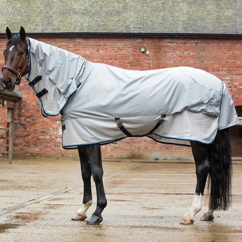 Mark Todd Showerproof Combo Fly Rug In Grey/Silver 3 Mark Todd Showerproof Combo Fly Rug In Grey/Silver