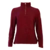 Mark Todd Womens Half Zip Fleece Top In Burgundy -Equestrian Related EQUINE MarkTodd W HalfZipFleece Burgundy