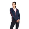 Ariat Women's Byron Full Zip Hoodie Navy -Equestrian Related F22 WMS ENGL 10041363 front